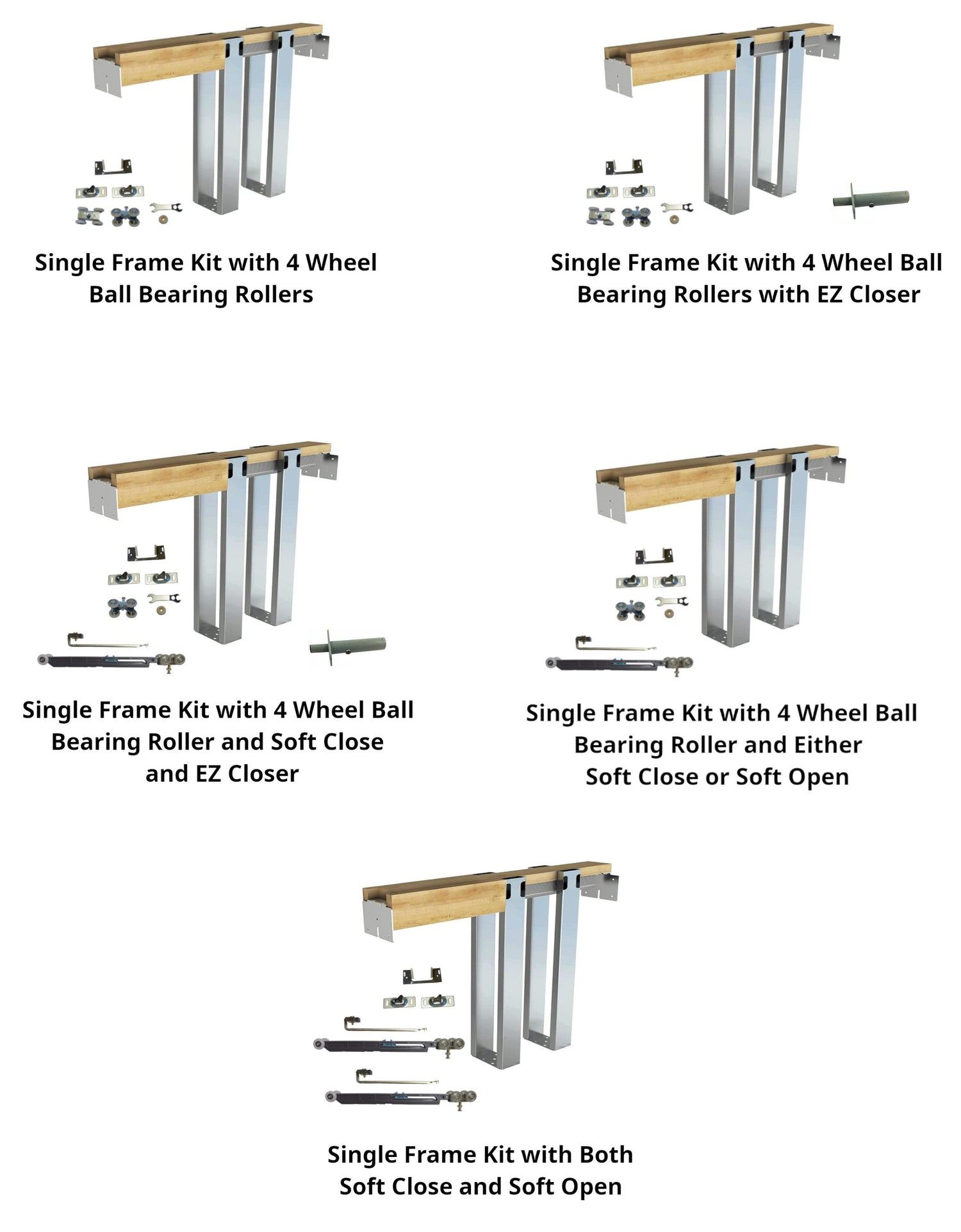 HBP Pocket Door Frame Kits -  2 x 4 Construction- Choose Single Door/ Double Door