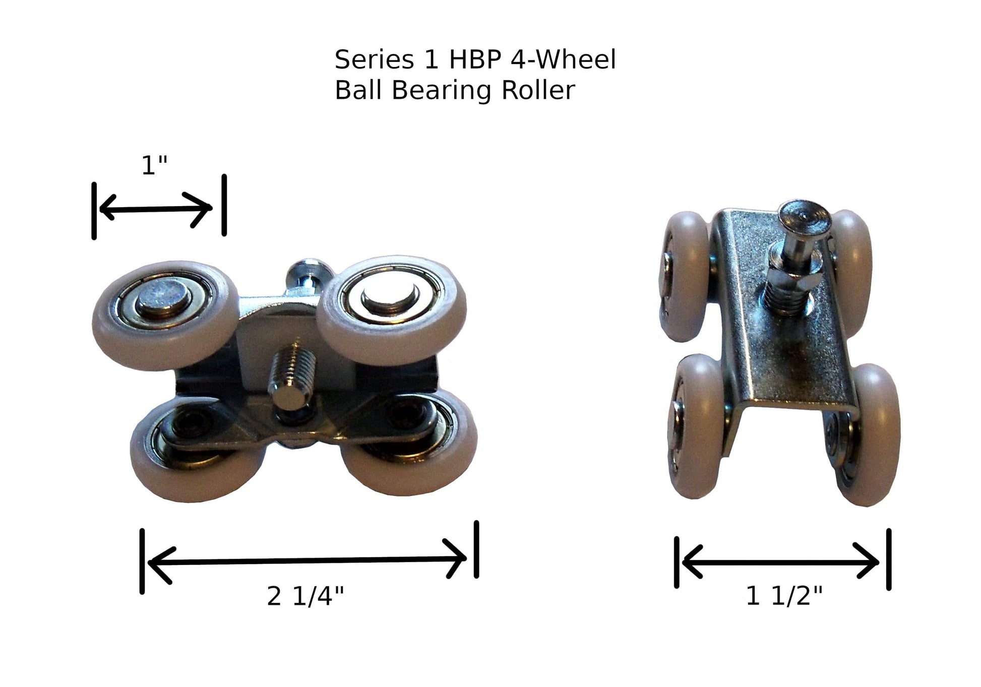 Series 1 - HBP  4- Wheel Ball Bearing Hangers- For Pocket Door Track and Hardware - HARDWARE BAG ONLY - Hartford Building Products